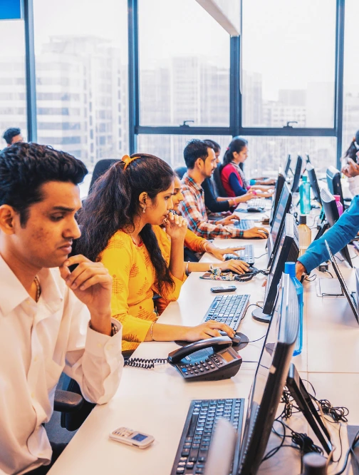 people working on computer
